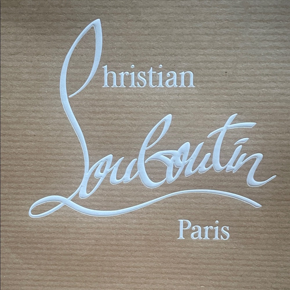 Authentic Christian Louboutin Medium Paper Shopping Gift Bag White Rope Handles